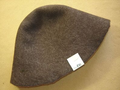 Hutstumpen Stumpen Filz Wolle rotbraun m Haaren silber 120 gr Ü 46cm Rd 81cm Stu 820