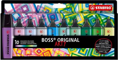 Stabilo - Textmarker - BOSS Original - ARTY - 10er Pack - 10 verschiedene kalte Farbe