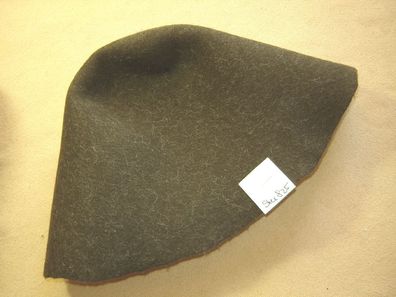 Hutstumpen Stumpen Filz Wolle oliv m Haaren silber 120 gr Ü 50cm Rd 84cm Stu 825