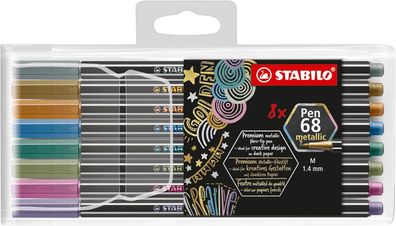 Stabilo - Premium Metallic-Filzstift - Pen 68 metallic - 8er Pack