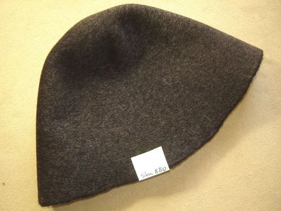 Hutstumpen Wolle schwarz mit kupfer glitzernden Haaren 130 gr Ü46cm Rd 76cm Stu 880