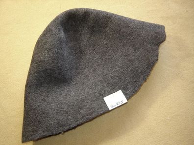 Hutstumpen Wolle Stumpen grau mit silber Mohair 120 gr Ü46cm Rd82cm Stu 875