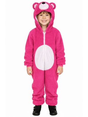 Bär Overall Kinderkostüm pink