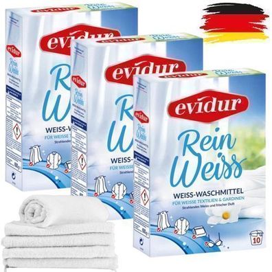 Evidur Reinweiss Puder für Gardinen 3x600 g