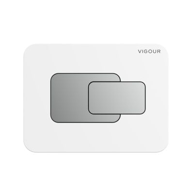 VIGOUR WC-Betätigungsplatte V1 DEE weiss/chrom magnetisch f. Einwurfsch. | V1DEEWECH