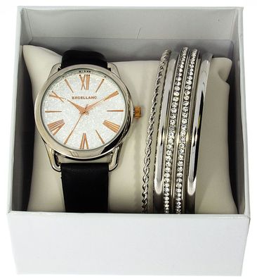 Schmuckset für Damen Farbe silber schwarz