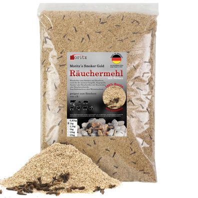1kg Räuchermehl Buche mit Nelke fein 0,5 -1 mm Kalt-/Heißräuchern Fisch Fleisch uvm