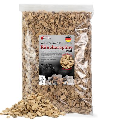 5kg Räucherspäne Buche grob 6 -12 mm Kalt-/Heißräuchern Fisch Fleisch uvm