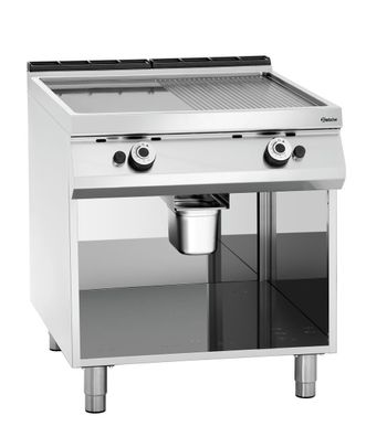 Bartscher Griddleplatte Griddle Bräter Gas 1/2 1/2 OU 800 X 900 X 900 Gastro