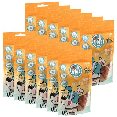 Lov&Ed Entenbrustfilets für Hunde, 12x 80 g