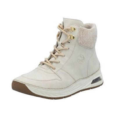 Rieker Schnürstiefel - Beige Kunstleder