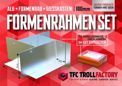 Formenrahmen ALU flexibel Formbaurahmen Giesskasten Giessrahmen Formenbau 100mm