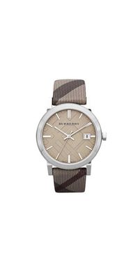 Burberry The City Damenuhr silber braun