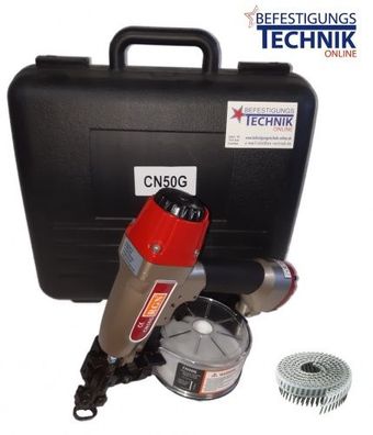 Haftennagler CN50G 25-45mm Coilnagler für Coil Haftennägel 16° plast