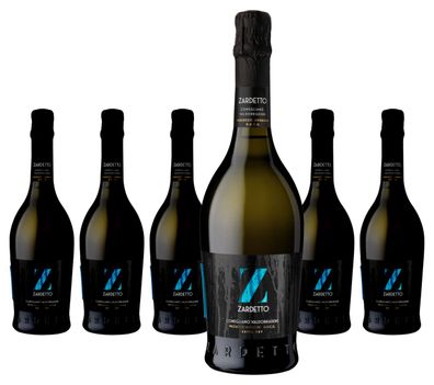 6 x Zardetto Conegliano Valdobbiadene - Prosecco Spumante DOCG extra dry