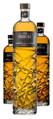 3 x Luigi Francoli Grappa Riserva Nebbiolo Da Barolo