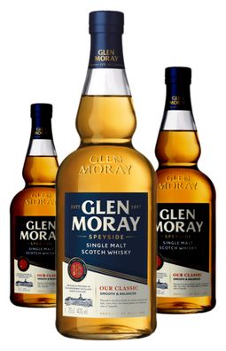 3 x Glen Moray Classic Speyside Single Malt