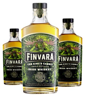 3 x Finvara The Kings Gambit Irish Whiskey
