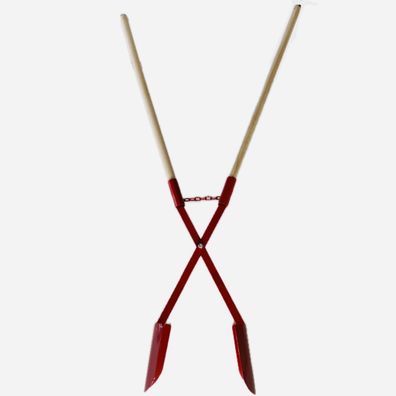Pelle croisée pour poteaux de bois avec poignée en bois (110-280mm) Tarrière pelle T