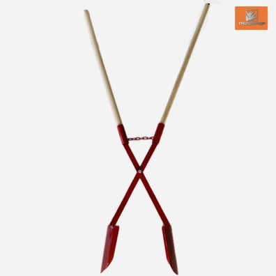 Pelle croisée pour poteaux de bois avec poignée en bois (110-280mm) Tarrière pelle T