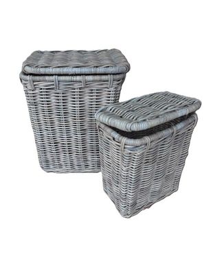 Maris Rattan Körbe mit Klappdeckel in Large und Small