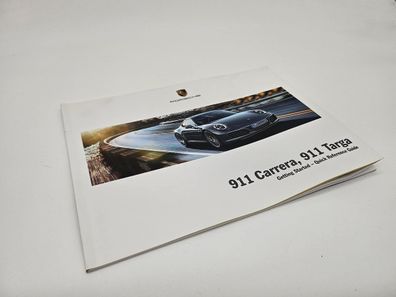 Original Porsche 911 Carrera 2017 991 Quick Betriebsanleitung englisch