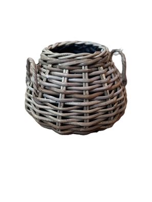 Rattan-Blumentopf Valentina mit Kunststoffeinsatz