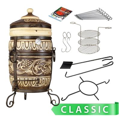 Tandoor „Muskat“ - Klassischer Lehmofen für kulinarische Meisterwerke Schamott