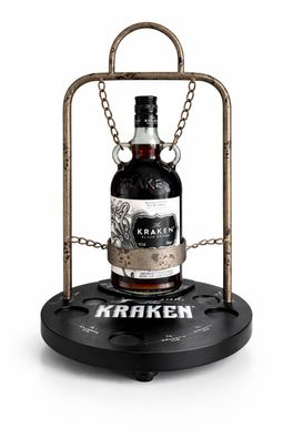 The Kraken Flaschenhalter / Display – Dekorative Metall-Halterung im Kraken-Des