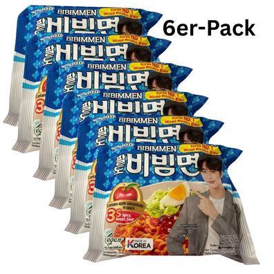 6er-Pack Paldo Instantnudeln Bibim Men 130g