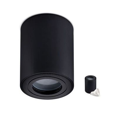 Aufbauspot Aquarius Deckenleuchte RUNDE Form Farbe Schwarz Aluminium IP44