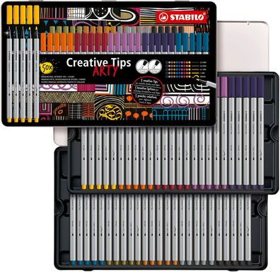 Stabilo - Multi-Liner-Set - Creative Tips - ARTY - 50er Metalletui - URBAN
