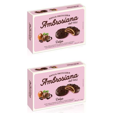 Italienisches Gebäck mit Haselnuss-Schokoladen-Creme 2er-Set