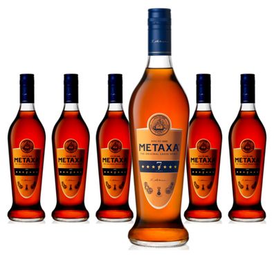 6 x S. METAXA Metaxa 7 Sterne