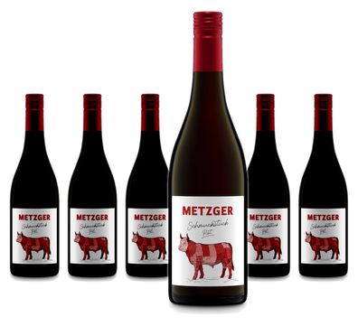 6 x Metzger Schmuckstück Rot halbtrocken – 2022