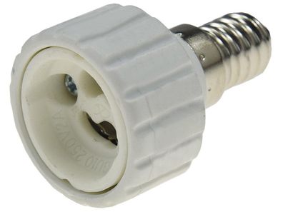 Lampensockel-Adapter, KeramikE14 auf GU10