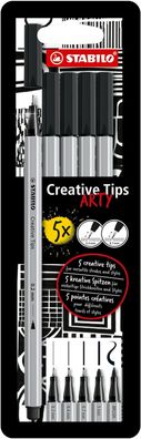 Stabilo - Multi-Liner-Set - Creative Tips - ARTY - 5er Pack - schwarz