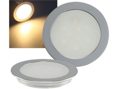 LED Einbauleuchte "EBL Slim WW"IP67,1W, 50lm, Alu matt, warmweiß, Ø55mm