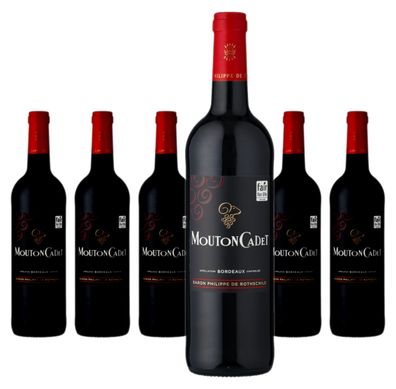 6 x Mouton Cadet Bordeaux Rouge Baron Philippe de Rothschild – 2023