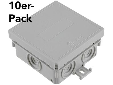 Feuchtraum Kabelabzweigkasten 10er Pack 75x75x40mm IP54, grau