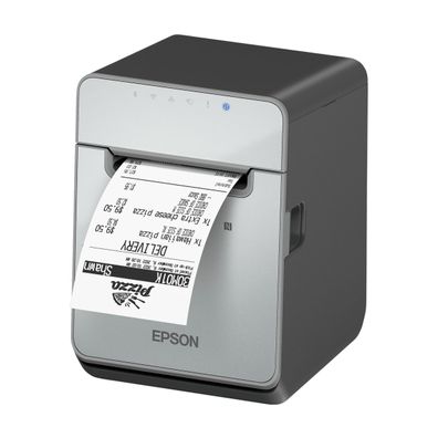 Epson TM-L100, 8 Punkte/mm (203dpi), Cutter, linerless, USB, Lightning, BT, Ethernet,
