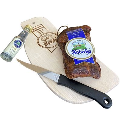 Andechser Klosterspeck mit Andechser Obstler, im Set