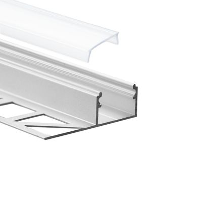 T77 LED Alu Fliesenprofil L98cm H10mm silber - Restposten - Farbe: opal