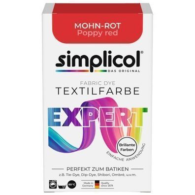 Simplicol Expert Stoff-Farbstoff Mohn-Rot 150 g