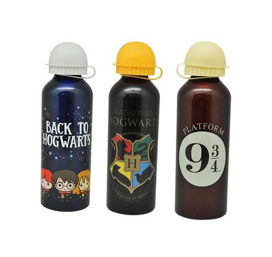 Harry Potter Trinkflasche 3-fach sortiert 500 ml Wasserflasche Trinkflasche