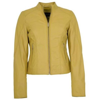 Jilani - Damen Lederjacke Lammnappa lemon