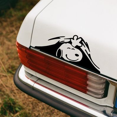 Auto Aufkleber "Snoopy guckt" Peanuts Sticker Woodstock #0320