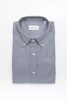 Robert Friedman Blue Cotton Men's Shirt