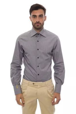 Billionaire Italian Couture Black Cotton Men Shirt