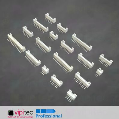 PH-2.0 Stiftleiste Gewinkelt | THT Male Sockel PCB Header Stecker 2mm für 2mm Raster